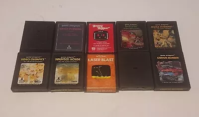 Atari Lot Of 10 Used Untested Games Canyon Bomber Defender Laser Blast • $19.99