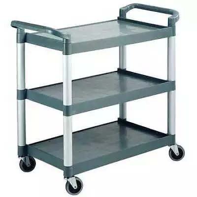 Zoro Select Rtrolley Dual-Handle Utility Cart With Lipped Plastic Shelves Poly • $132.99