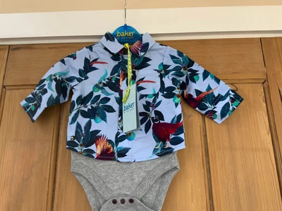 £14.95 • Buy Ted Baker Floral Pheasant Shirt Bodysuit Age 0 - 3 Months BNWT