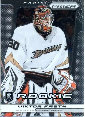 2013-14 Panini Prizm Anaheim Ducks Hockey Card #205 Viktor Fasth Rookie Card • $0.99