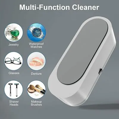 Ultrasonic Jewelry Cleaning Machine Portable Eyeglasses Watches Heads Cleaner • $7.79