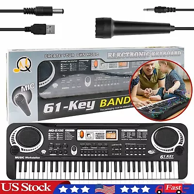 61 Key Digital Music Piano Keyboard Portable Electronic Instrument Piano W/ Mic • $22.95