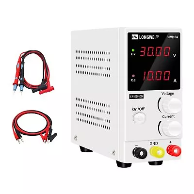 LOGNWEI ® DC Power Supply Variable 30V 10A Bench 00.01V，00.01A  • £63.12