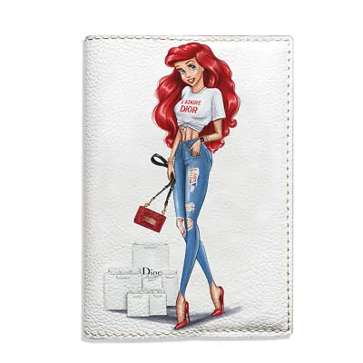 £12.20 • Buy Fashion Travel Girl Red Hair Passport Holder Eco Leather Cover For Documents