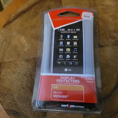 Verizon Display Protectors 3 Pack For Lg Voyager Sealed New In Pack! • $8.98