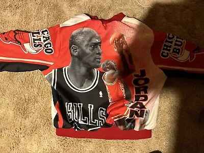 Michael Jordan Chalk Line Jacket Vintage Chicago Bulls Mens Large 90’s • $37