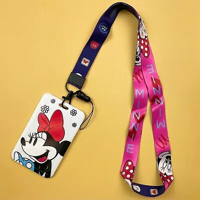 Disney Minnie Mouse White Id Holder Lanyard New Usa Seller • $8.99