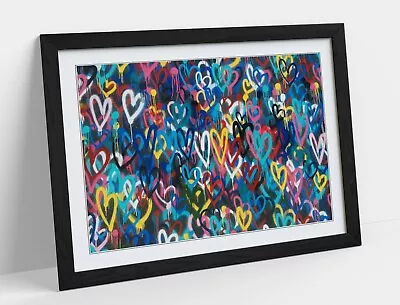 Banksy Love Wall -art Framed Poster Picture Print Artwork- Rainbow Multi Colour • £14.99