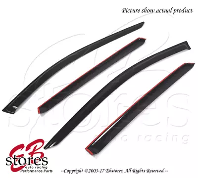 Black Tinted Out-Channel Vent Visor Deflector 4pcs For 2014-2016 Nissan Rogue • $55.27