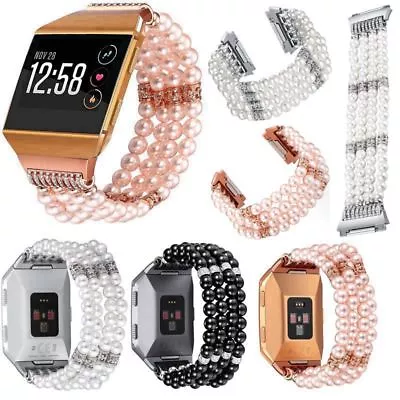 Women Stretch Bracelet Link Wristband Watch Band Strap For Fitbit Ionic Watch • $29.73