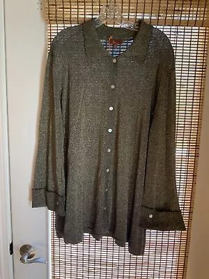 NWT V By Eva Metalic Cardigan 3X • $34.99