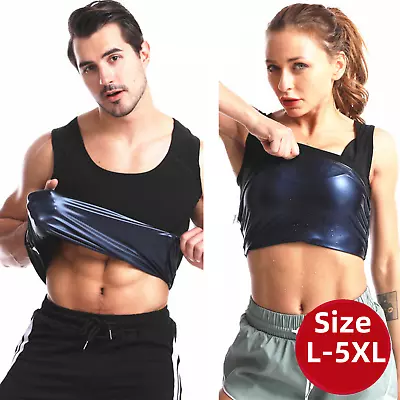 Sweat Shaper Sauna Vest Men & Women Slimming Neoprene Thermal Tank Top Fat Loss • £4.99