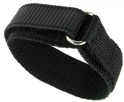 18mm Standard Length Premium Nylon Sports Watch Band Dive Surf Tuff Black NEW • $22.99