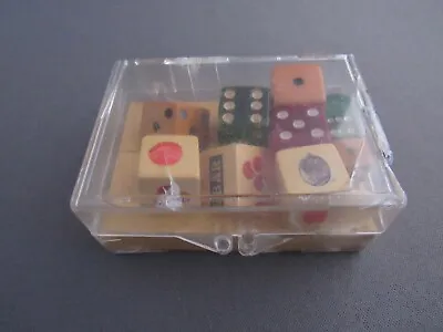 Vintage Bakelite Set Of 3 Bar Games Dice & 7 Miscellaneous Dice Lot • $39.99