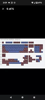 Drop + Marvel MT3 Captain America Custom Keycap Set Base Kit MDX-35948-1 • $69.96