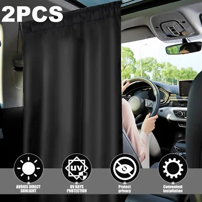 2pcs Car Partition Sun Shade Curtains Privacy Curtain UV Protection Accessories  • £13.31