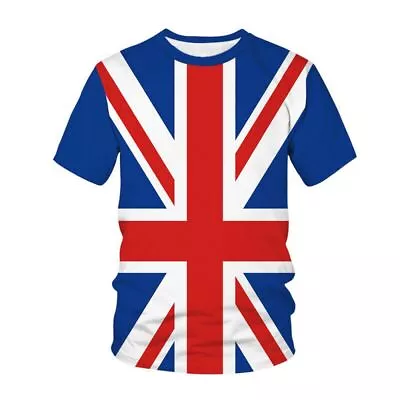 Printed Platinum Jubilee Queen Elizabeth Crew Neck Unisex Union Jack T-Shirt • £6.11