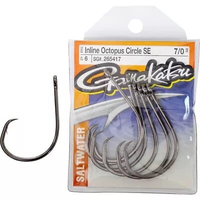 Gamakatsu Inline Octopus Circle SE Hooks • $10.95