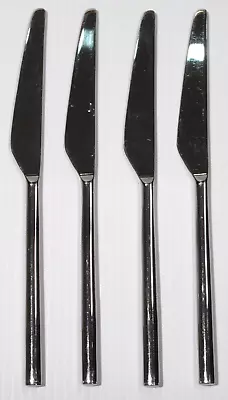 VERA WANG By Wedgwood Moderne Silver  Knives X 4 Serrated Dinner Flatwear Table • $45