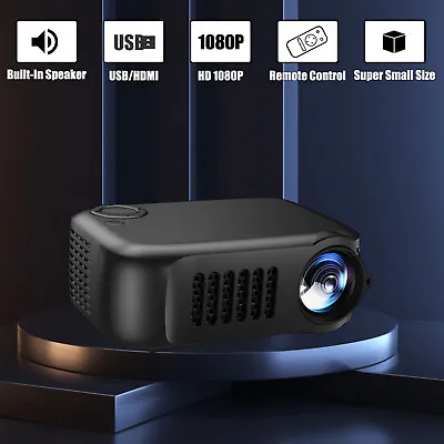 Mini Portable Projector 1080P HD LED Smart Mobile Phone Children Bundle Outdoor • $35.99