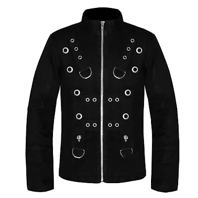 Northern Star Men's Gothic Punk Heavy Metal Psycho Jacket Goth Bondage Jacket • $103.99