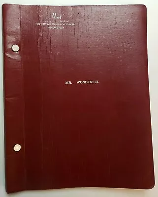 MR. WONDERFUL / Jerry Bock 1956 Play Script Broadway Musical SAMMY DAVIS JR. • $815