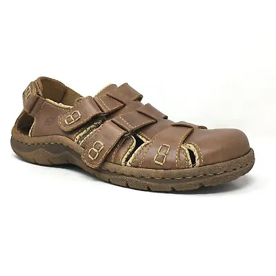 Born Fisherman Sandals Shoes Mens Size 10 Brown Leather Casual Adjustable • $35.97