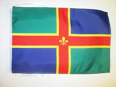 AZ FLAG Lincolnshire County Flag 18'' X 12'' Cords - County Of Lincs. - England • £9.06