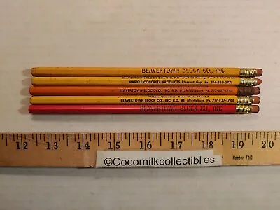 Vintage Lot Of (5) Beavertown Block Co Middleburg PA Wooden Pencil • $15.49