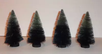 Halloween Black Bottle Brush Trees Set Of 4 By NOVOGRATZ NEW 5.5  • $9.99