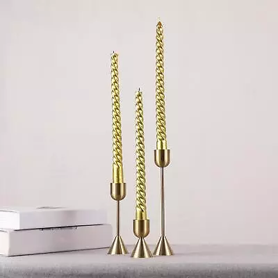 3x Metal Candle Holders Decorative Candle Stick Holder For • £19.51