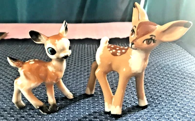 $14.99 • Buy 2- Vtg. Fawn Deer Figurines, 1-ceramic Art Studio Native Amer. Series & 1 Japan