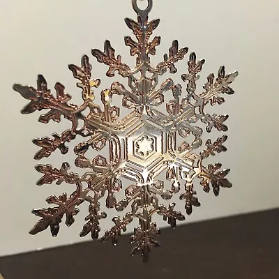 Metropolitan Museum Art Snowflake Silver Plated Brass Ornament In Box 2006 MMA • $79.97