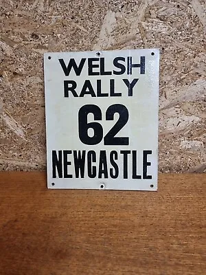 Vintage Welsh Rally Newcastle Driver Board Plate Sign • £38.95