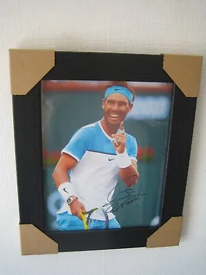 Rafael Nadal {Tennis} Excellent Hand Signed Photograph (8x10) Framed + CoA • £89