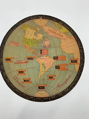 1931~Western Hemisphere S.G. Bocholtz Wheel~Chart Of Knowledge 🌎 Map/Char • $38