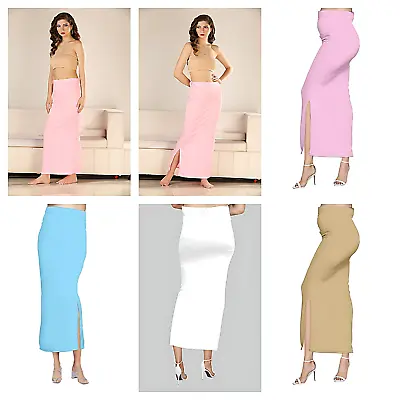£9.98 • Buy Lycra Saree Shapewear Petticoat Women's Gypsy Underskirt Long Skirt Sari Inskirt