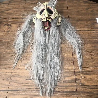 Vintage 2003 Latex Halloween Mask Paper Magic Group Long Hair Zombie 18” Beard • $20.24