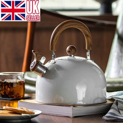 Stainless Steel Whistling Kettle 3L Stove Top Camping Travel Kettles Teapot 3D • £14.59