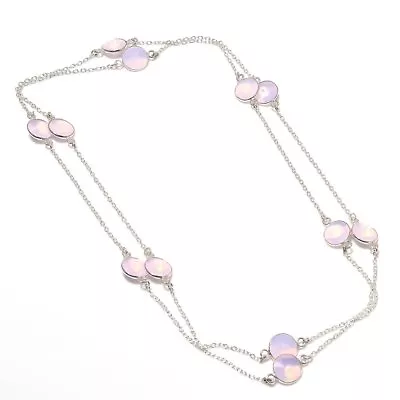 Madagascar Pink Kunzite Gemstone 925 Silver Anniversary Jewelry Necklace 36  U18 • $59.96