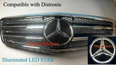 W212 E350 E550 Grill Grille E63 AMG LED Illuminated Star Emblem 2011 2013 • $262.19