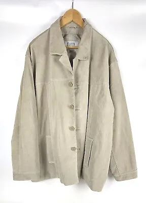 Men's Beige Wilson’s M Julian Pig Suede Coat Jacket Size XXL • $45