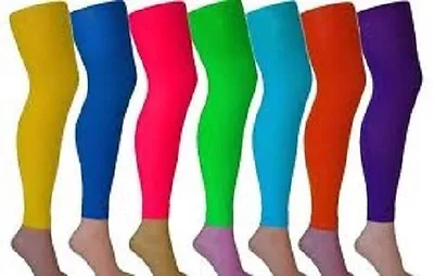 FOOTLESS TIGHTS  Opaque 70 Denier COLORS Costume Dance FREE FAST POST • £8.65