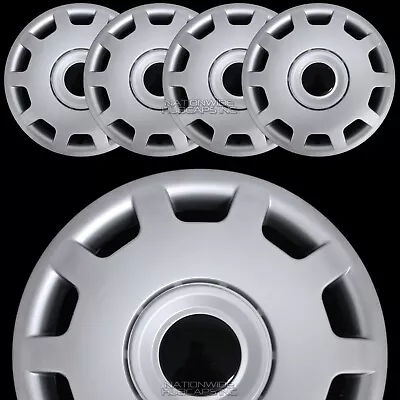 15  Set Of 4 Silver Wheel Covers Snap On Full Hub Caps Fit R15 Tire & Steel Rim • $54.99