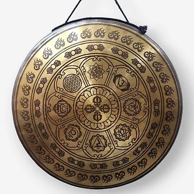 Large Handmade Gong Bell Temple Tibetan Chakra Sound Healing Meditation Bronze • $346
