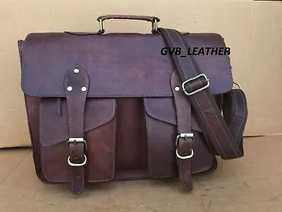 Leather Messenger Bag Computer Distressed Tactical Satchel Briefcase Laptop Bag • $87.13