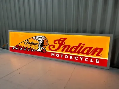 Indian Motorcycle Bar Light Sign 240 Volt New 1200 Mm X 300 Mm Free Post • $299