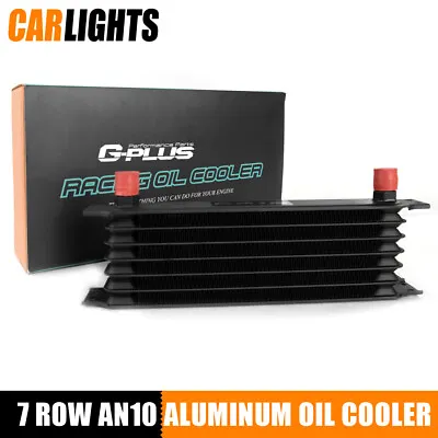 Universal 7 Row AN-10AN Aluminum Engine Transmission Oil Cooler Black • $22.86