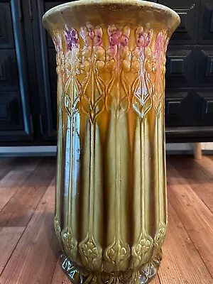 ❤️ Vintage Antique Majolica Umbrella Stand Cane Stand Large Vase  RARE!!! • $349