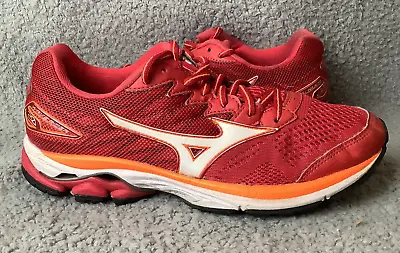 Mizuno Wave Rider 20 Sneaker Women's Size 9 Red Running Shoes Lace Up J1GD170315 • $24.99